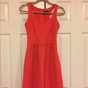 Cynthia Rowley neon coral neoprene racerback dress